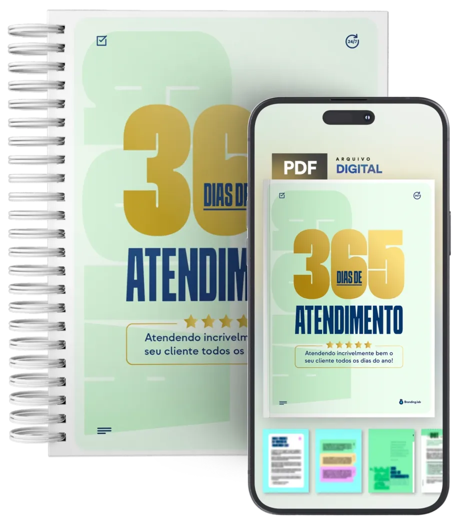 Manual 365 Dias de Atendimento ao Cliente, composição física e digital